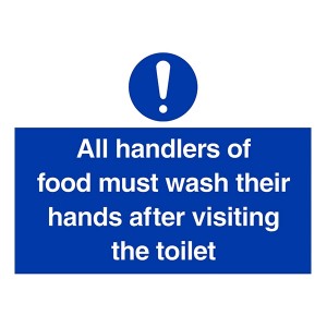All Handlers Of Food Must Wash Their Hands - Landscape - Large
