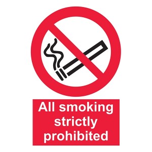 All Smoking Strictly Prohibited - Portrait