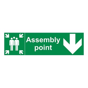 Assembly Point - Arrow Down - Landscape