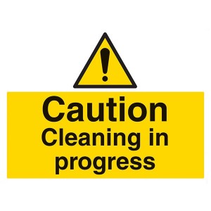 Caution Cleaning In Progress - Landscape - Large