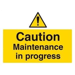 Caution Maintenance In Progress - Landscape - Large 