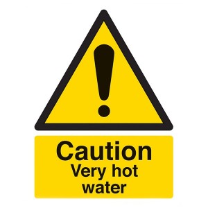Caution Very Hot Water - Portrait