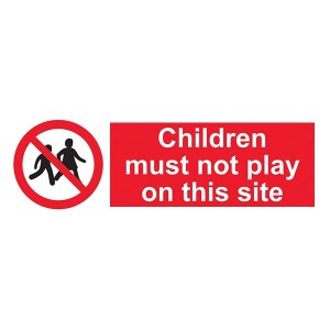 Children Must Not Play On This Site - Landscape
