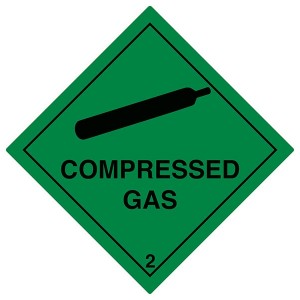 Compressed Gas - Green - Diamond - Square