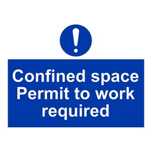 Confined Space Permit To Work Required - Landscape - Large
