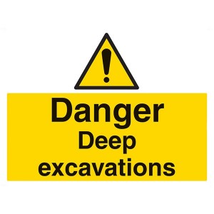 Danger Deep Excavations - Landscape - Large