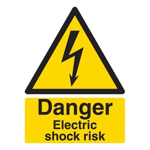 Danger Electric Shock Risk - Portrait
