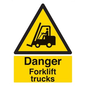 Danger Forklift Trucks - Portrait