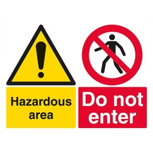 Hazardous Area / Do Not Enter - Landscape - Large