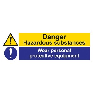 Danger Hazardous Substance / Wear Personal Protective Equipment - Landscape