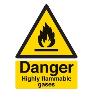 Danger Highly Flammable Gases - Portrait