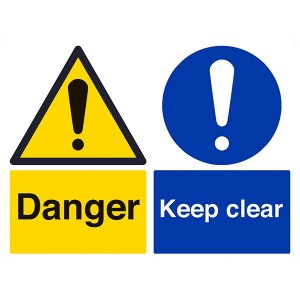 Danger / Keep Clear - Landscape - Large