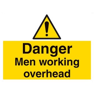 Danger Men Working Overhead - Landscape - Large
