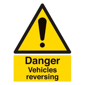 Danger Vehicles Reversing - Portrait