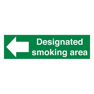 Designated Smoking Area Arrow Left - Landscape