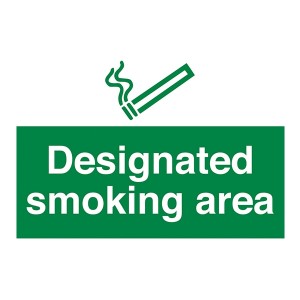 Designated Smoking Area - Landscape - Large