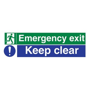 Emergency Exit / Keep Clear - Landscape
