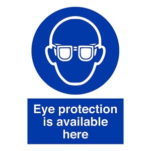Eye Protection Is Available Here - Portrait