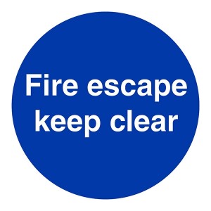 Fire Escape Keep Clear - Square