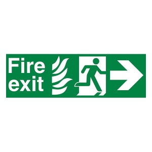 NHS Fire Exit Man Right Arrow Right - Landscape