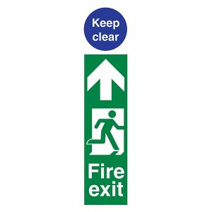Fire Exit Man Right / Keep Clear - Portrait