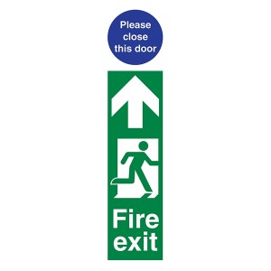 Fire Exit Man Right / Please Close This Door - Portrait