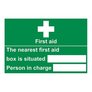 The Nearest First Aid Box Is Situated - Landscape - Large