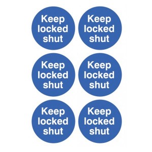 Keep Locked Shut Stickers - Circular