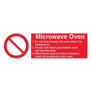 Microwave Oven Instructions - Landscape