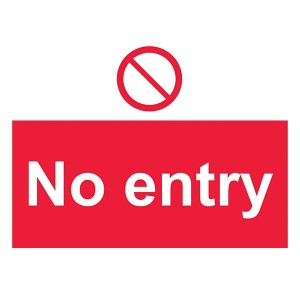 No Entry - Landscape - Large