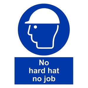 No Hard Hat No Job - Portrait