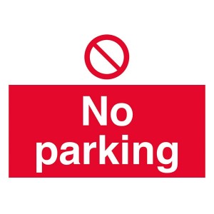 No Parking With Symbol - Landscape - Large