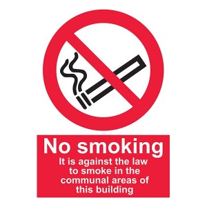 No Smoking In The Communal Areas Of This Building - Portrait