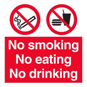 No Smoking / No Eating / No Drinking - Square