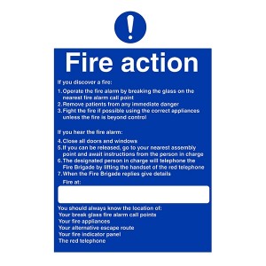 Nursing Fire Action If You Hear The Fire Alarm - Portrait