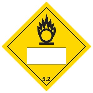 Oxidizer 5.2 UN Substance Numbering - Yellow - Diamond - Square