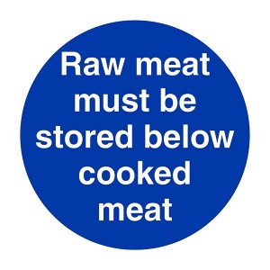 Raw Meat Must Be Stored Below Cooked Meat - Square