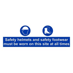 Safety Helmets And Safety Footwear Must Be Worn At All Times - Landscape