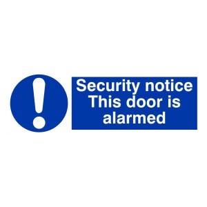Security Notice - This Door Is Alarmed - Landscape