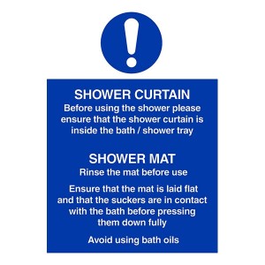 Shower Curtain - Shower Mat Instructions - Portrait