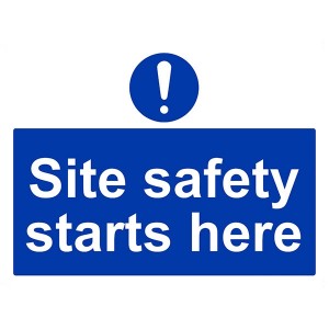 Site Safety Starts Here - Landscape - Large