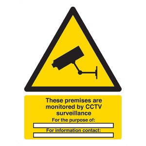 These Premises Are Monitored By CCTV Surveillance - Portrait