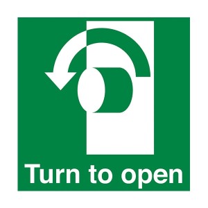 Turn To Open Anti-Clockwise - Square