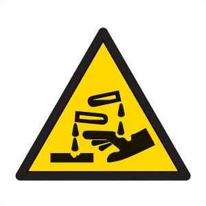 Warning Corrosive Symbol - Square