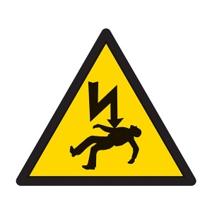 Warning Risk Of Death Symbol - Square