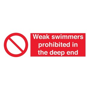 Weak Swimmers Prohibited In The Deep End - Landscape