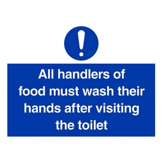 All Handlers Of Food Must Wash Their Hands - Landscape - Large