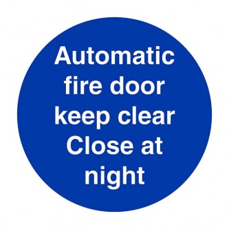 Automatic Fire Door Close At Night - Square