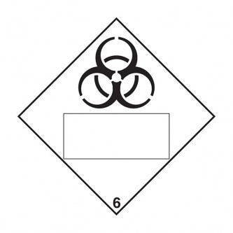 Bio Hazard 6 UN Substance Numbering - Diamond - Square