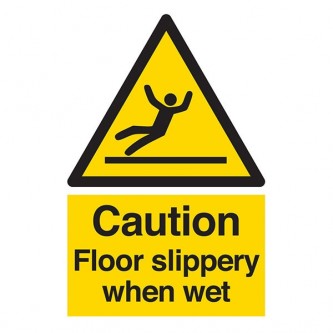 Caution Floor Slippery When Wet - Portrait
